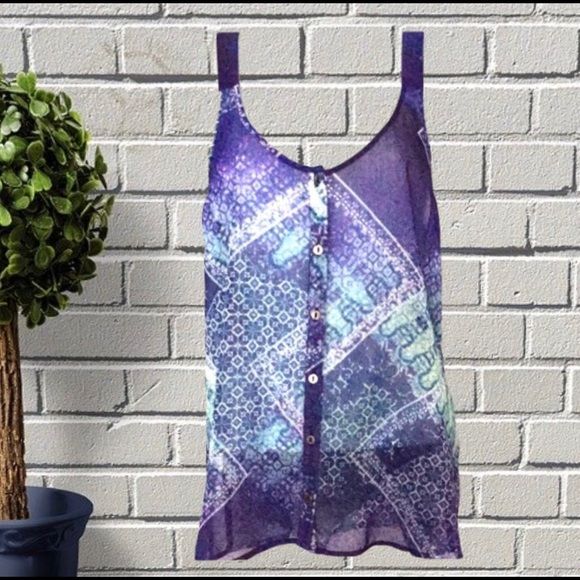 Maurices Tops - Maurices printed silk tank Size S